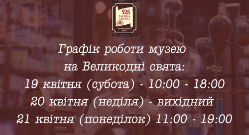 Графік роботи Музею на Великодні свята 2025